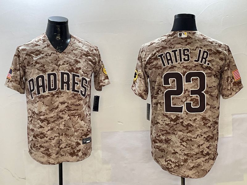 Men San Diego Padres 23 Tatis jr Camo Game 2025 Nike MLB Jersey style 10